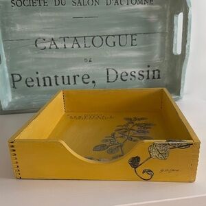 Vintage Office Box Documents Tray Upcycled Dovetailed Corners